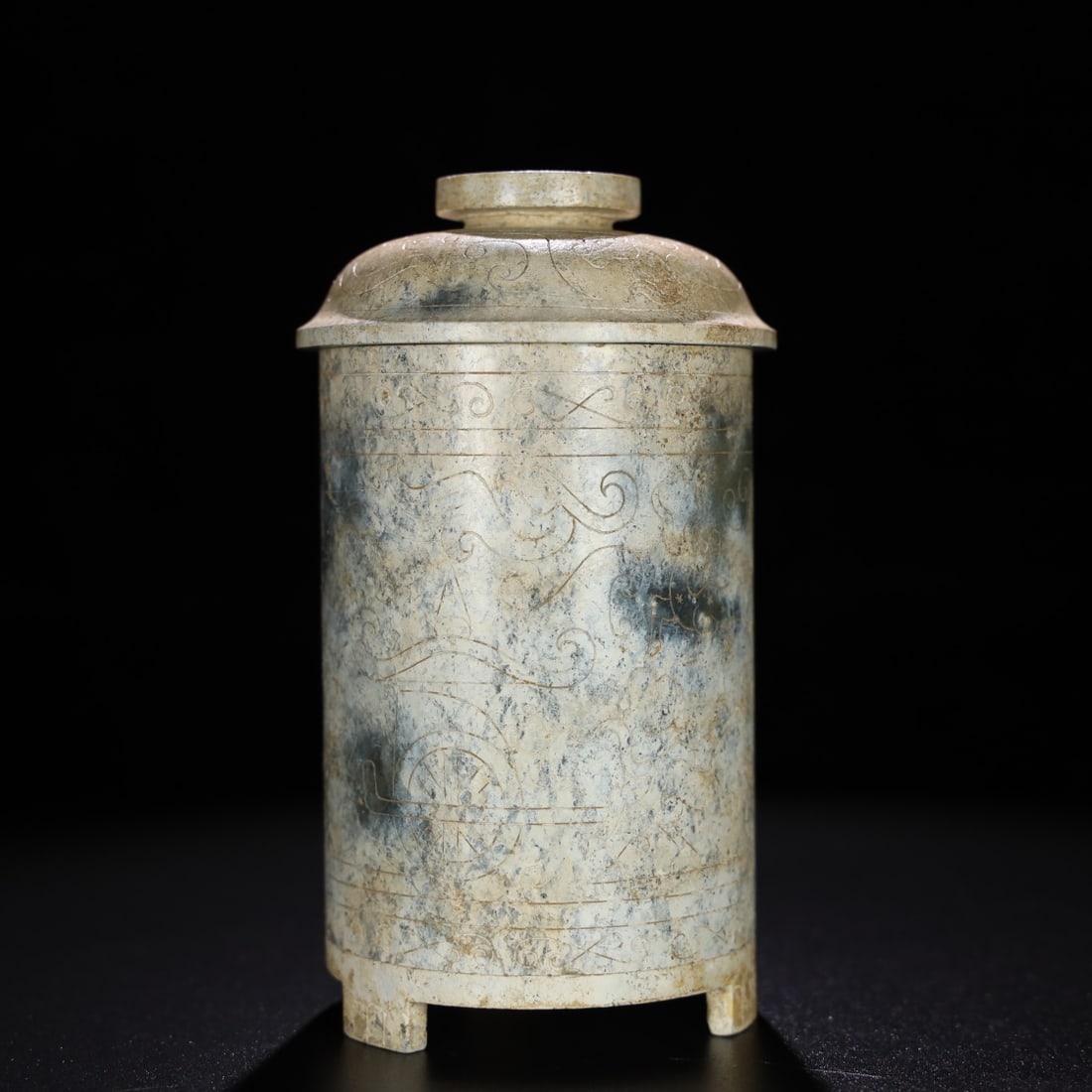 Chinese Natural Jade Carved Cup: Size: Width 7.7 cm - Height 7 cm Materials: Jade Dynasty: Han dynasty Attribution: 1st-c Period Object: Cup