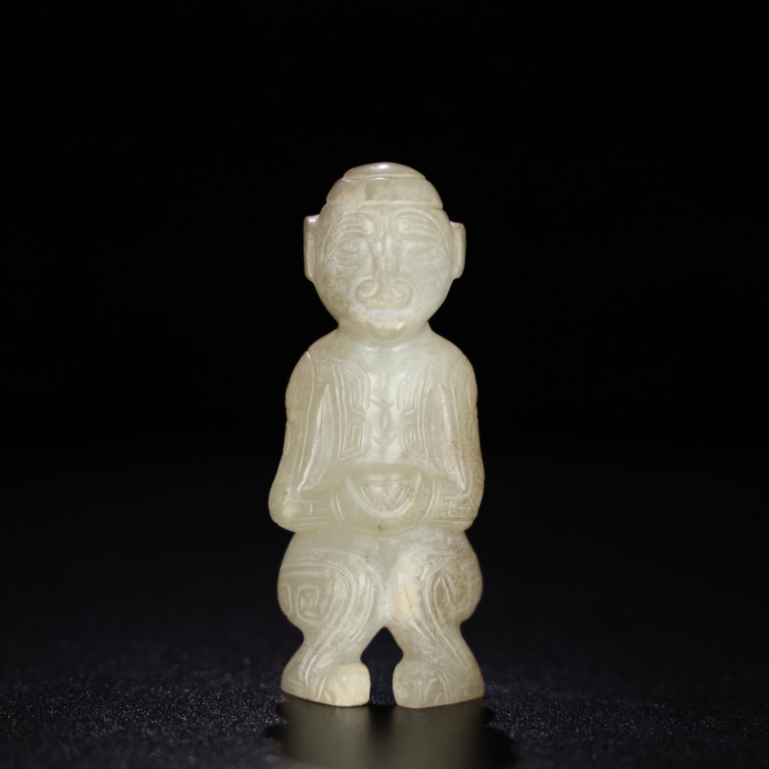 Chinese Natural Jade Carved Statue (1 of 9)