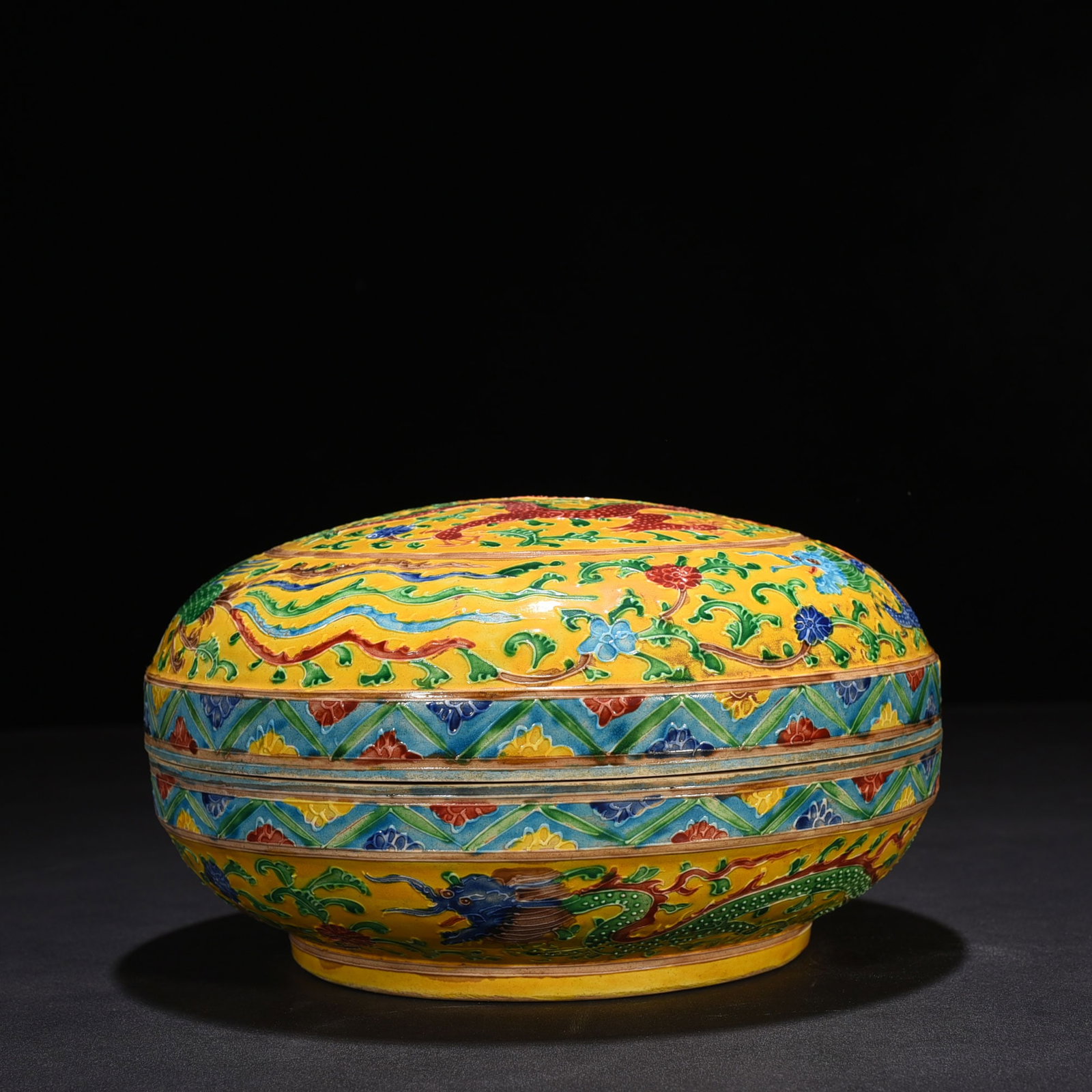 An Exquisite Chinese delicate yellow enamel box (1 of 9)