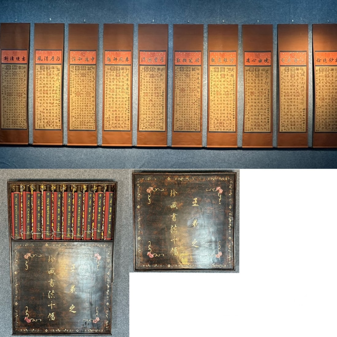 Chinese scroll painting Wang Xizhi: Size: Height 150 cm - Width 50 cm Materials: Silk and Paper Dynasty: Song Dynasty Inscription: Wang Xizhi Object: Scroll Supplementary picture, a set of high-quality paper hand drawn calligraphy by Wa