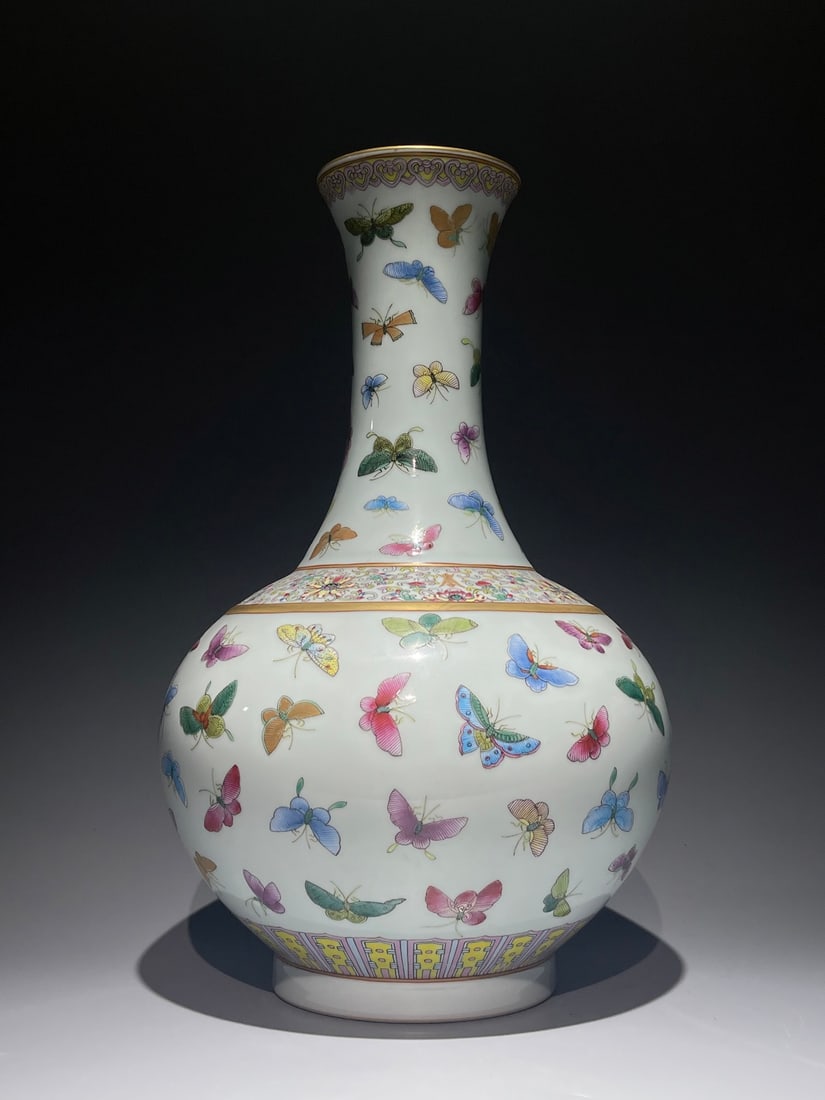 An Exquisite Chinese Pastel Butterfly Appreciation Porcelain vase (1 of 9)