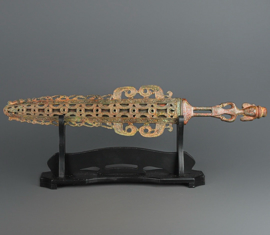 An Exquisite Chinese Bronze Inscribed Sword (1 of 9)