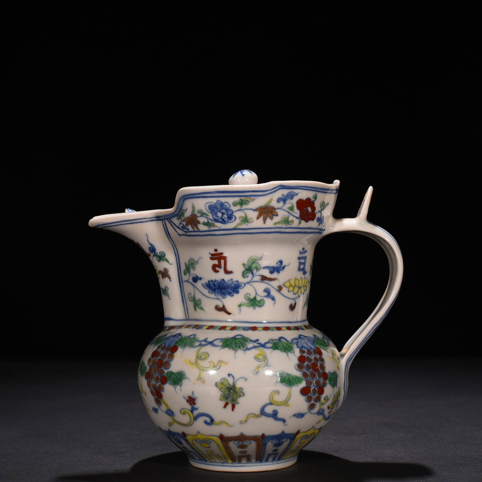 An Exquisite Chinese doucai colorful monk's hat pot (1 of 8)