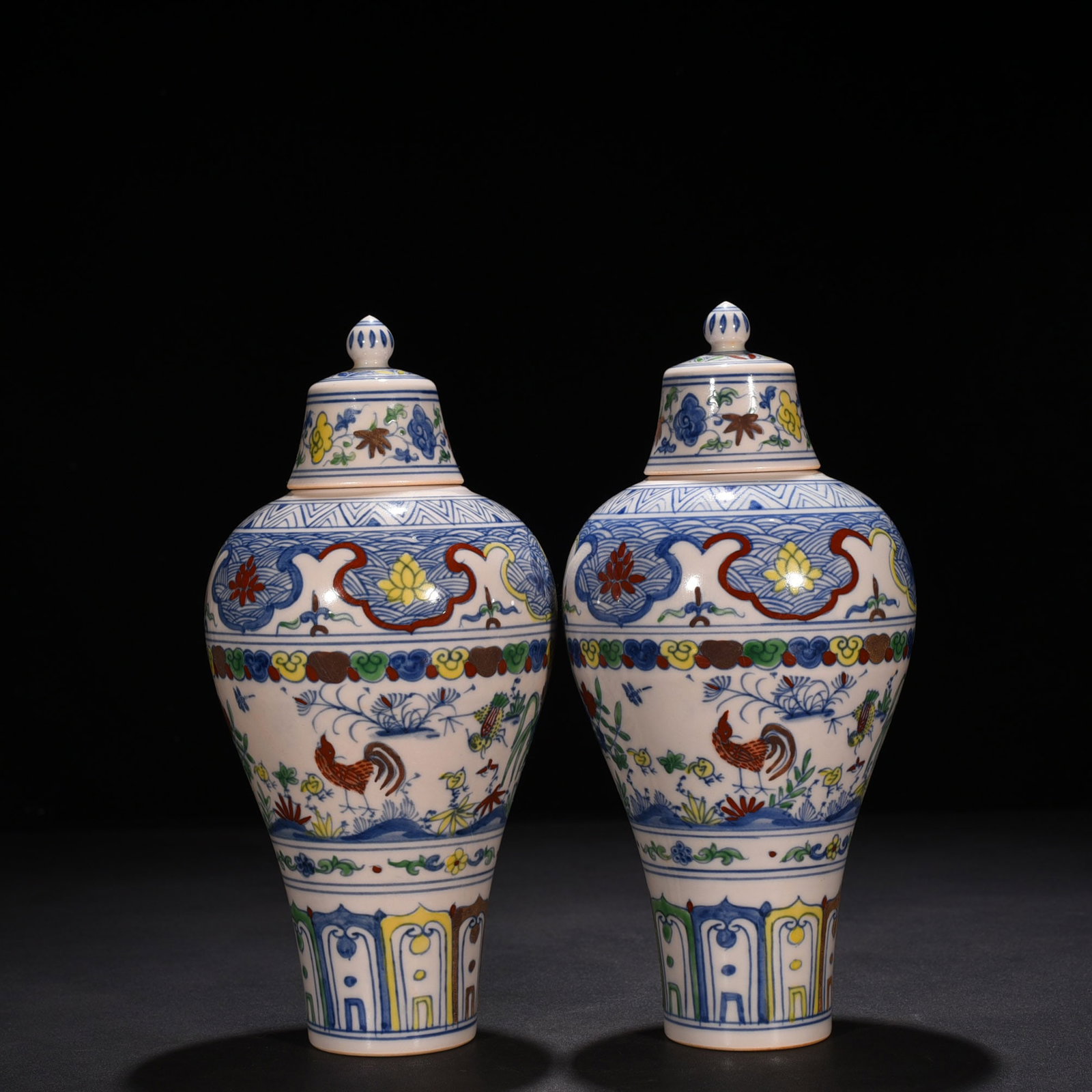 An Exquisite Chinese doucai colorful plum vase (1 of 9)