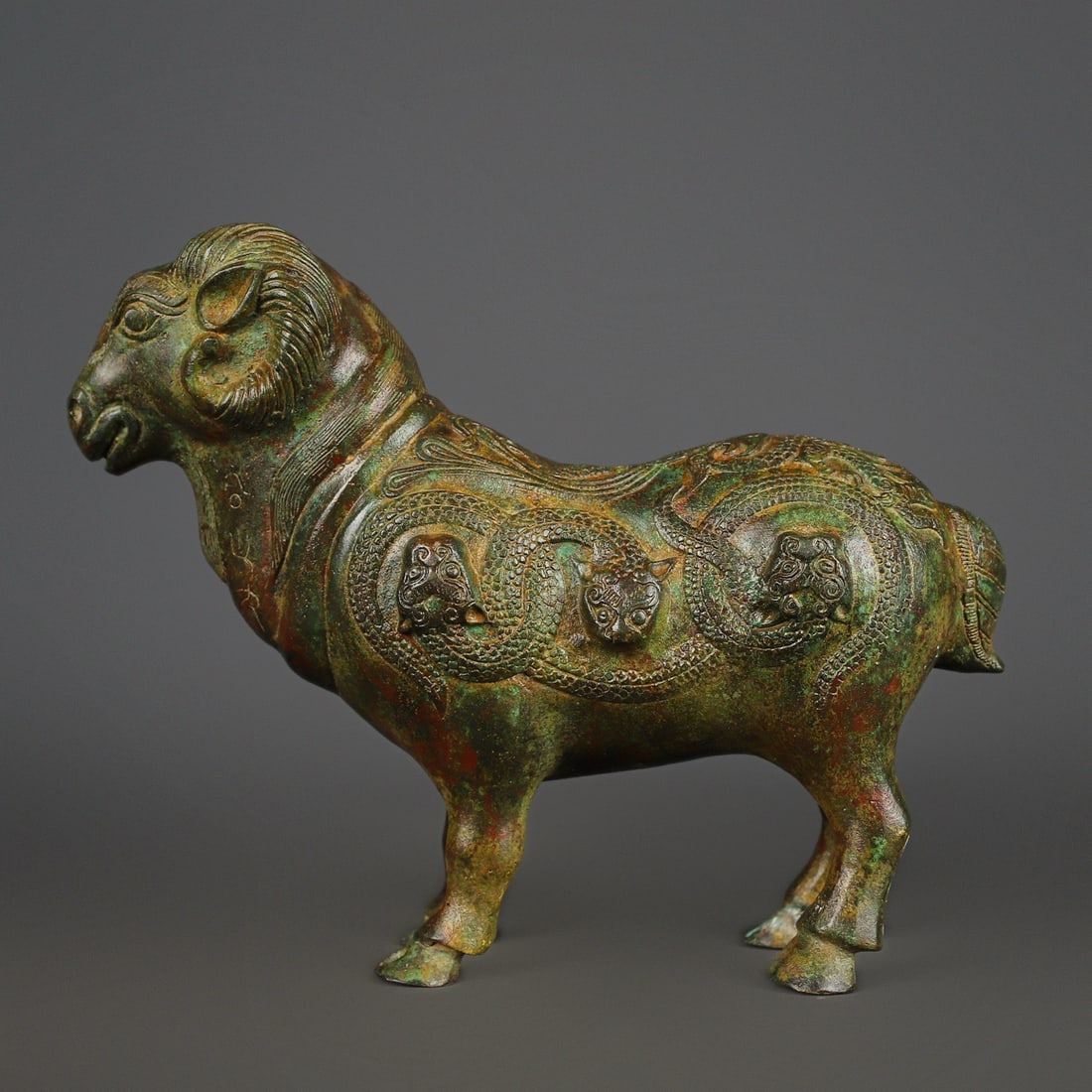 An Exquisite Chinese Bronze Sheep Zun (1 of 9)