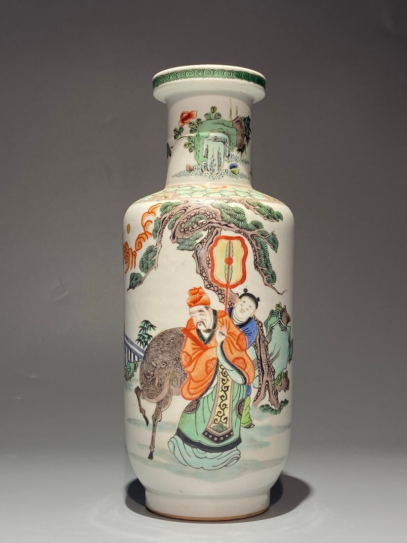 An Exquisite Chinese small mallet colorful characters and story pattern Porcelain vase: Size: Height 26 cm - Width 11 cm Materials: Porcelain Dynasty: Qing Dynasty Attribution: Qianlong Period Object: vase