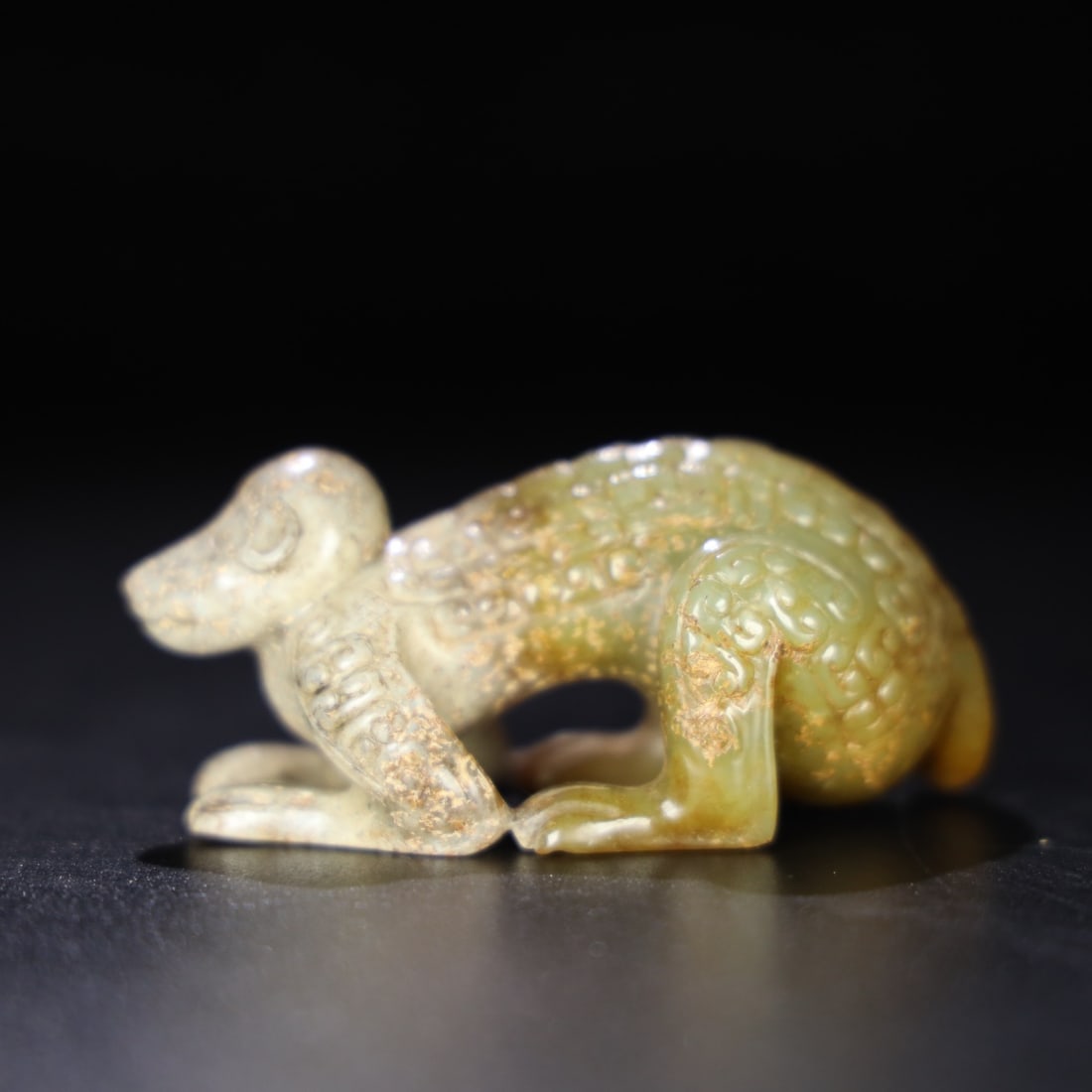 Chinese Natural Jade Carved Monkey Handle (1 of 9)