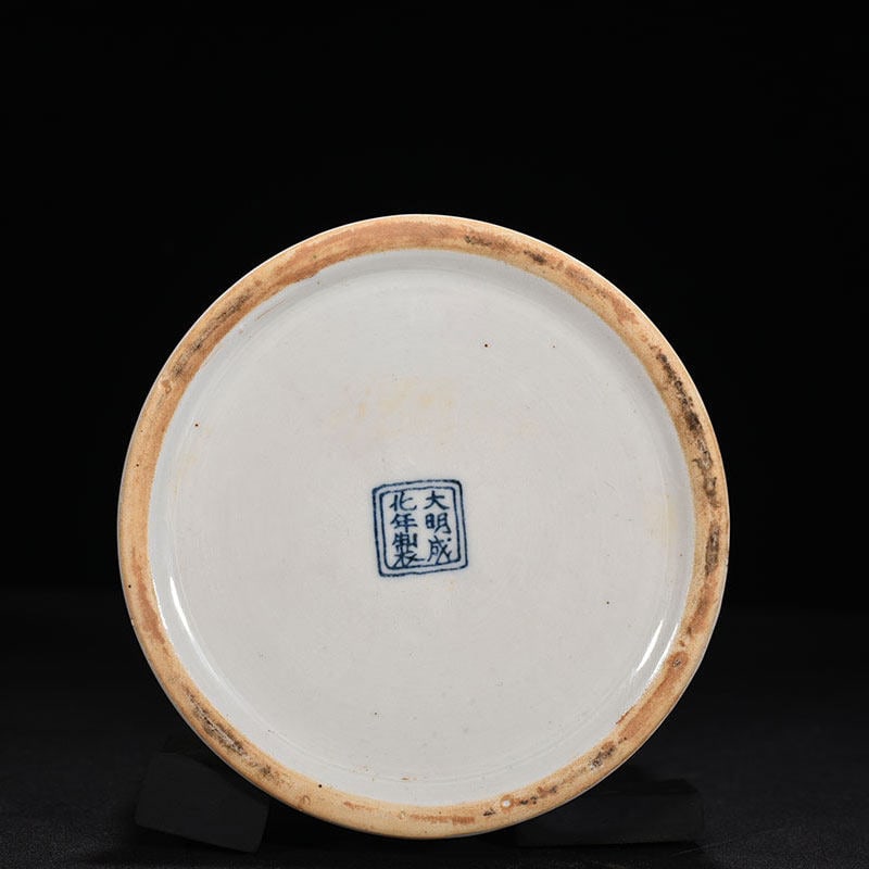 An Exquisite Chinese Doucai Grape Pattern Tea Jar - 8