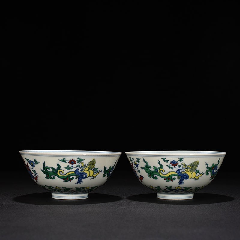 An Exquisite Chinese Doucai Palace Bowl: Size: Height 7 cm - Widthh 16 cm Materials: Porcelain Time Period:Ming dynasty Attribution: chenghua Object: bowl