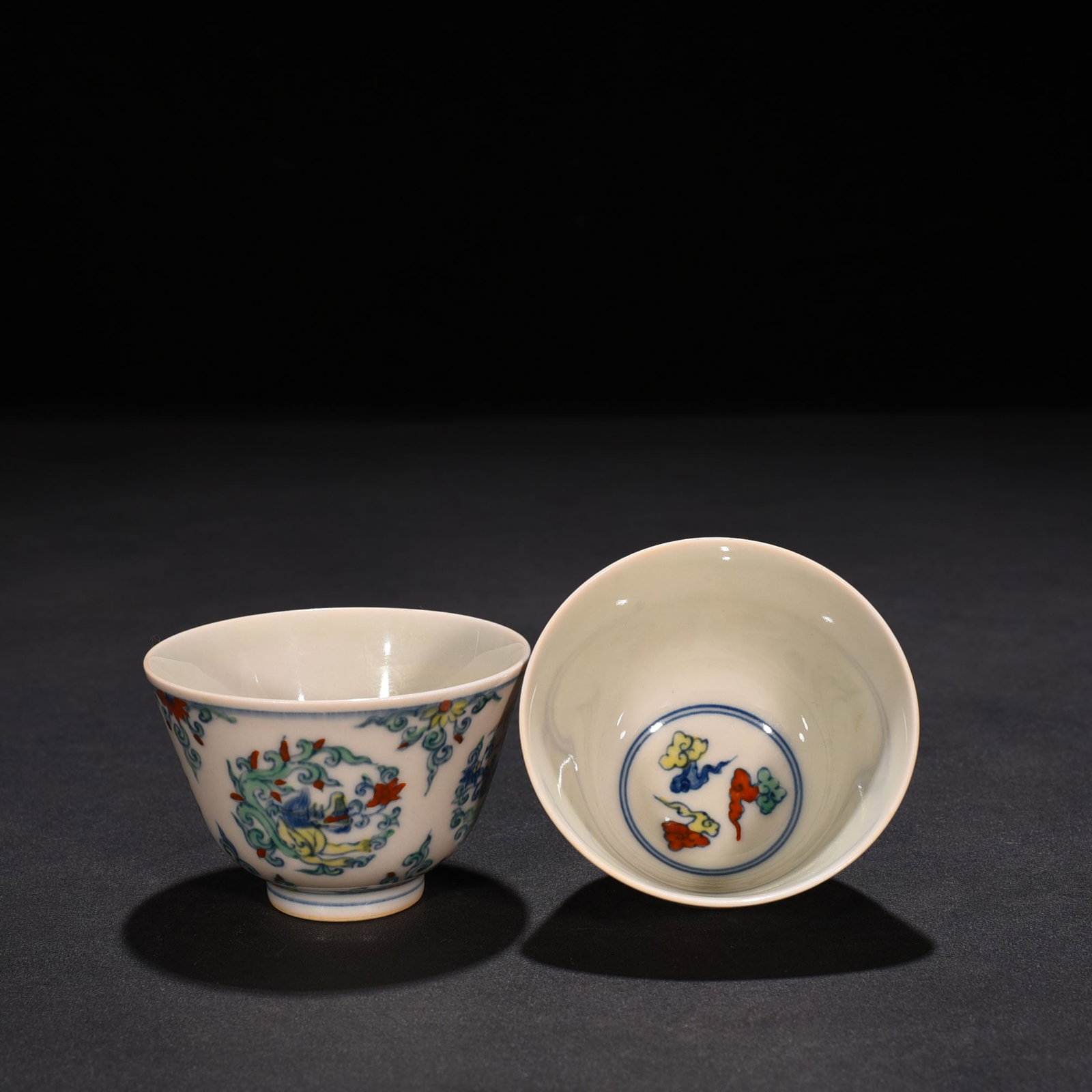 An Exquisite Chinese Doucai Dragon Pattern Cup - 6
