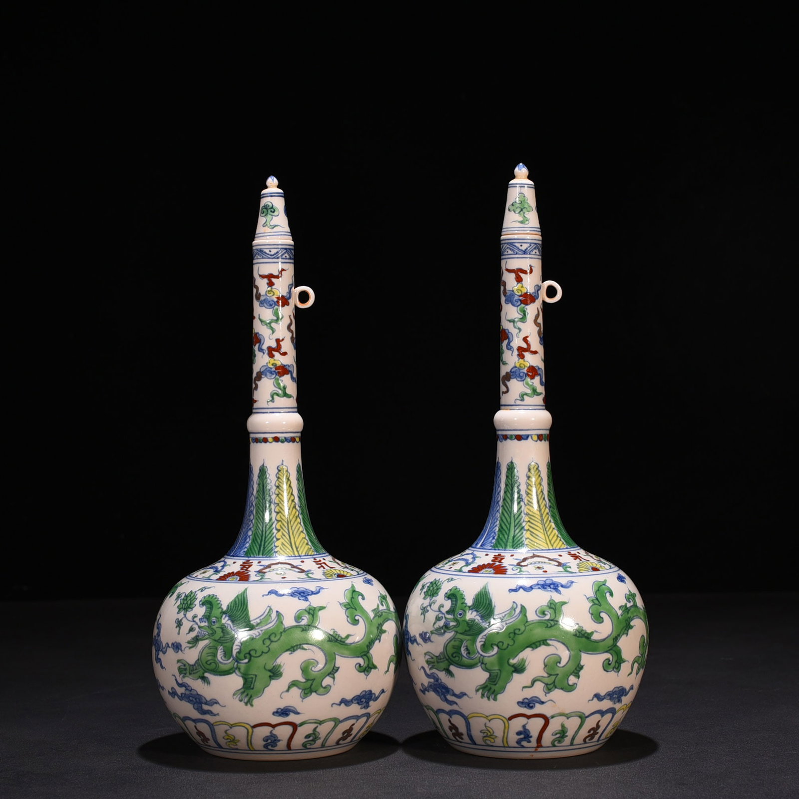 An Exquisite Chinese Doucai Gallbladder Vase: Size: Height .30 cm - Widthh 12 cm Materials: Porcelain Time Period:Ming dynasty Attribution: chenghua Object: vase