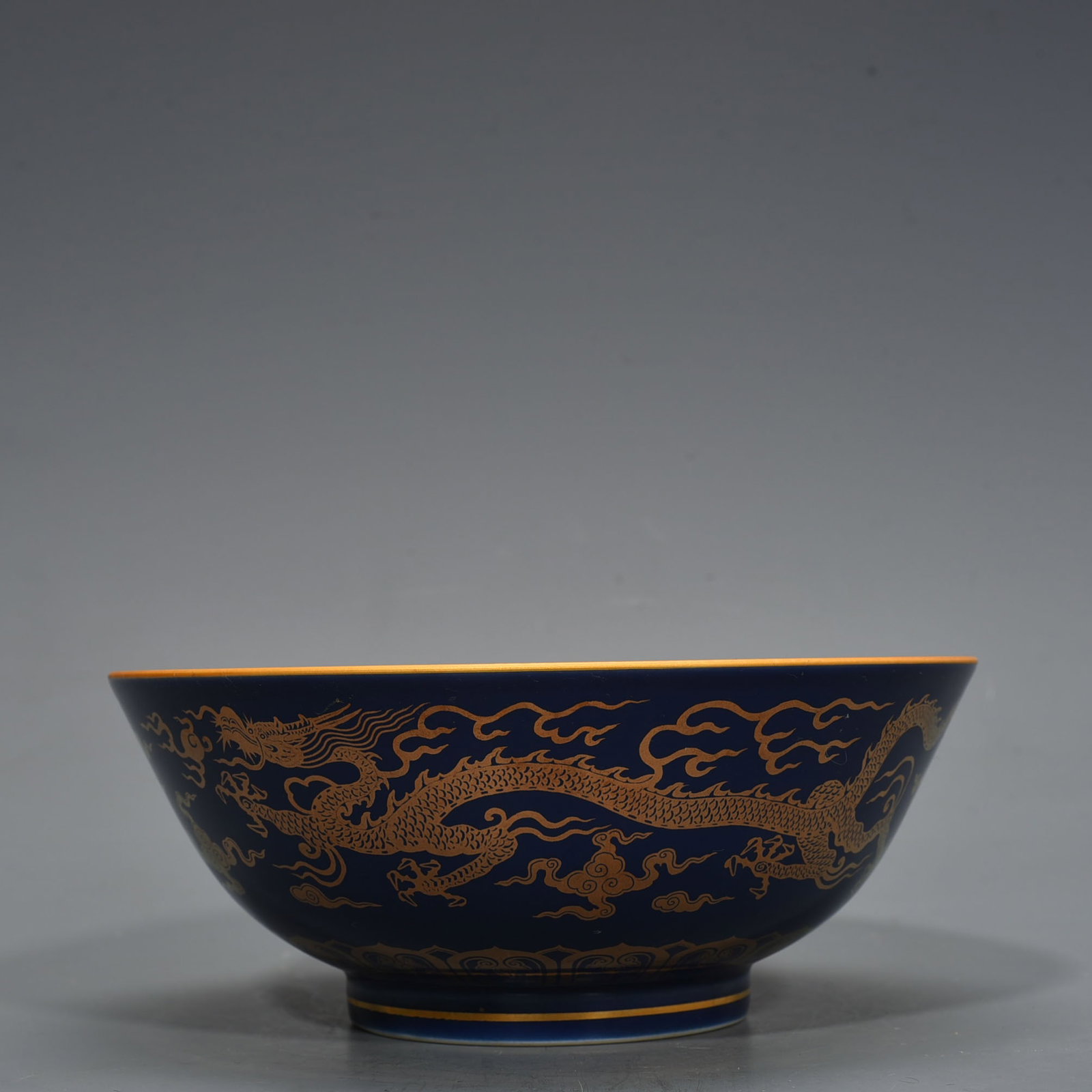 An Exquisite Chinese Blue Glaze Bowl: Size: Height 7 cm - Widthh 20 cm Materials: Porcelain Time Period:Ming dynasty Attribution: chenghua Object: bowl