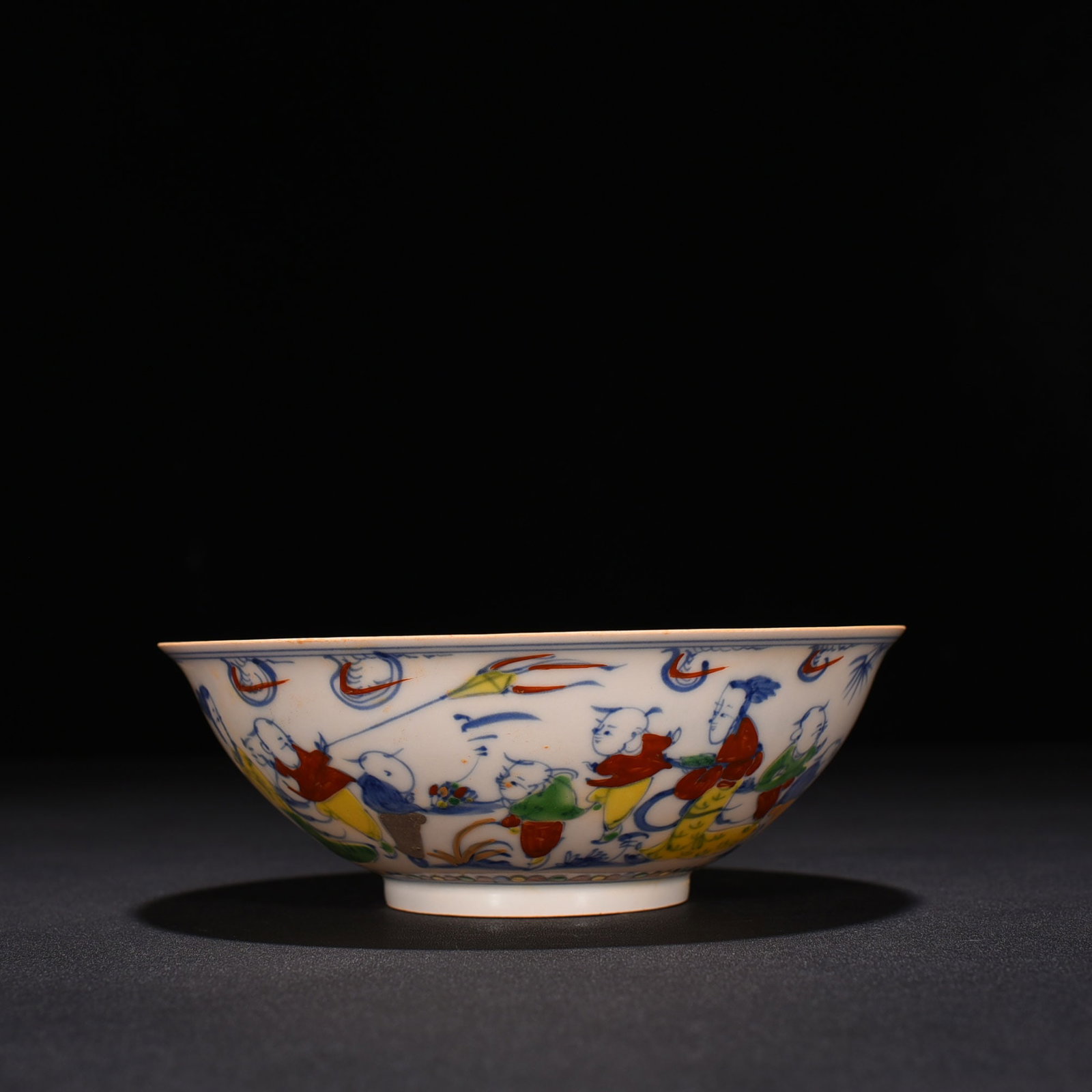 An Exquisite Chinese Red Tibetan Doucai Bowl: Size: Height 6 cm - Widthh 16.5 cm Materials: Porcelain Time Period:Ming dynasty Attribution: chenghua Object: bowl