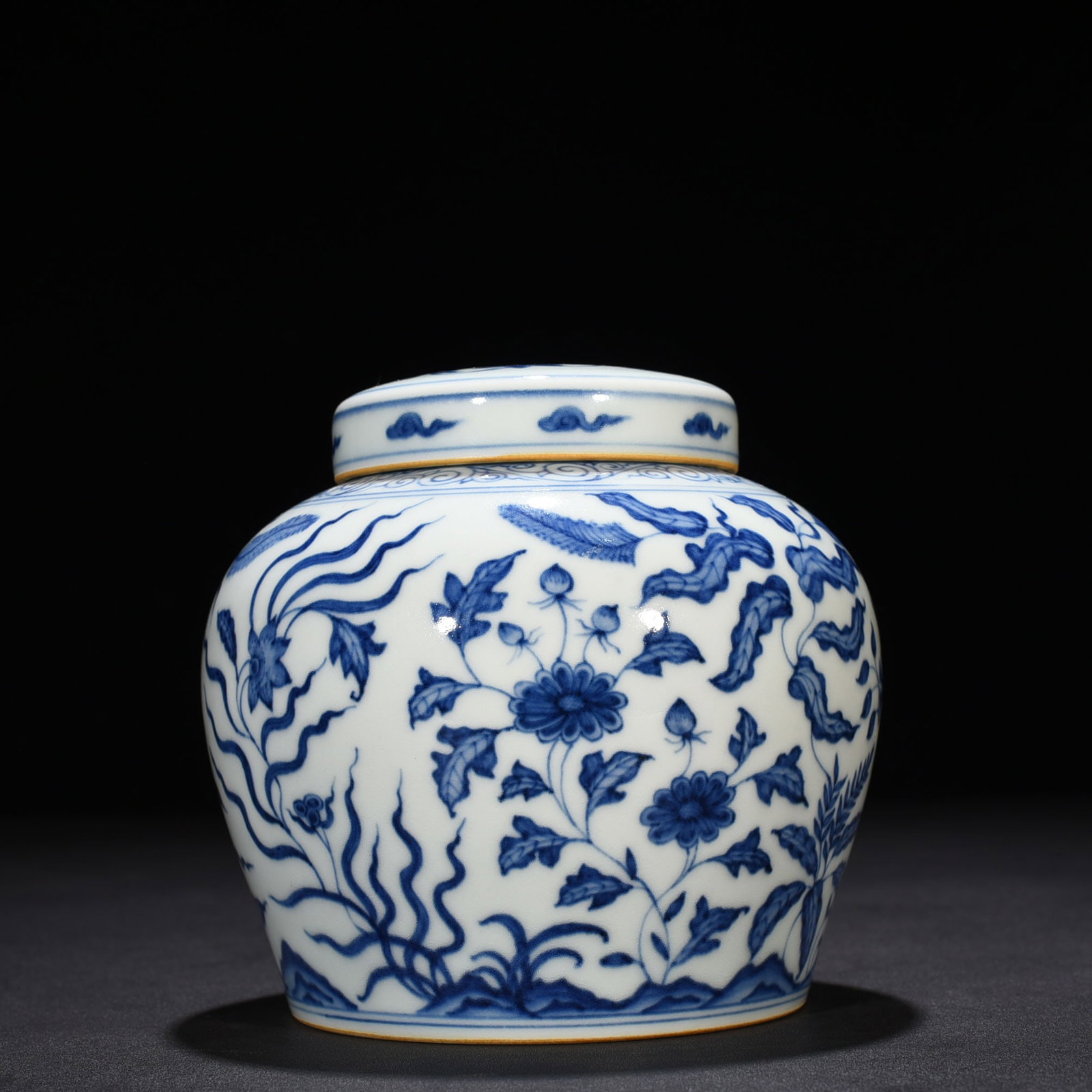 An Exquisite Chinese blue and white Tianzi jar (1 of 8)
