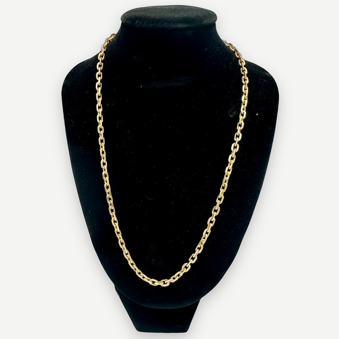TIFFANY & CO. Vintage Solid 18K Yellow Gold Heavy Cable Link Chain Necklace, 31g., 18 in. (1 of 6)