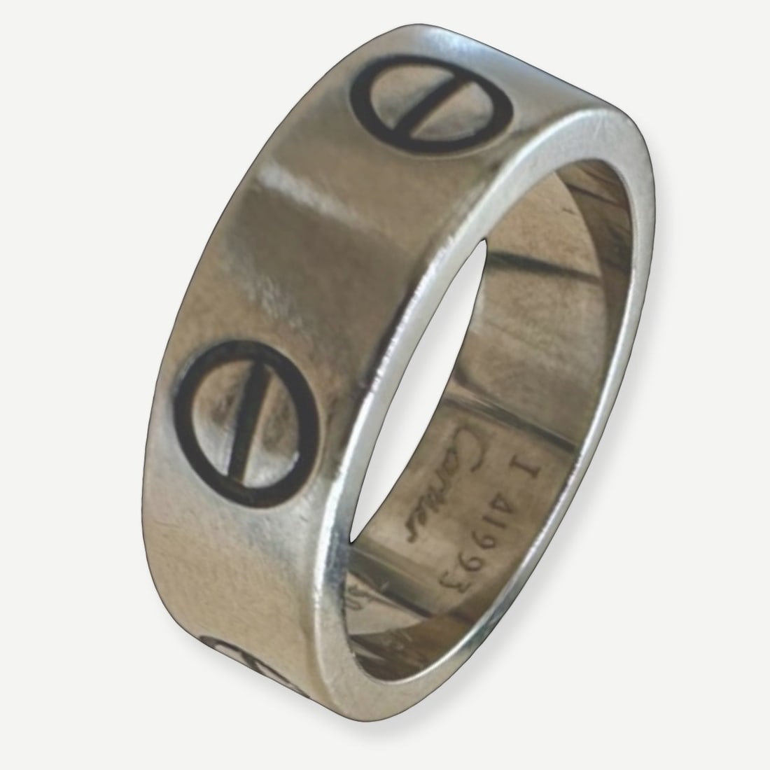 CARTIER Love Ring, Classic 5.5mm, 18K White Gold, Size 49 (US 4.75), Vintage: Heritage The Cartier Love Ring is one of the most enduring symbols in the history of fine jewelry ? a band conceived in 1969 by Aldo Cipullo that has transcended every trend to accumulate meaning with