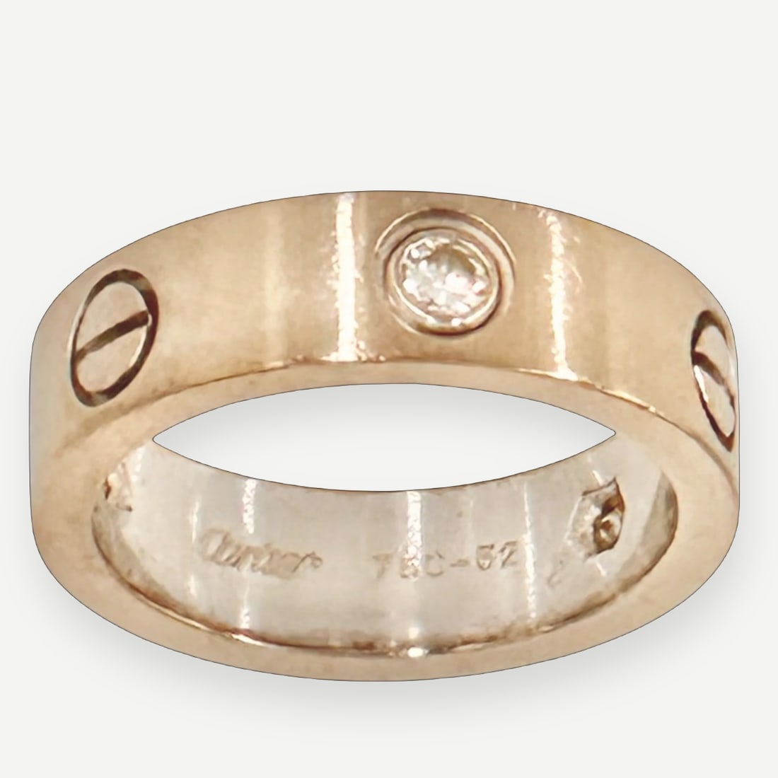 CARTIER Love Ring, 3 Diamonds, 18K White Gold, Size 52 (US 5.75): Heritage The Cartier Love Ring is one of the most enduring symbols in the history of fine jewelry — a band conceived in 1969 by Aldo Cipullo that has transcended every trend to accumulate meanin