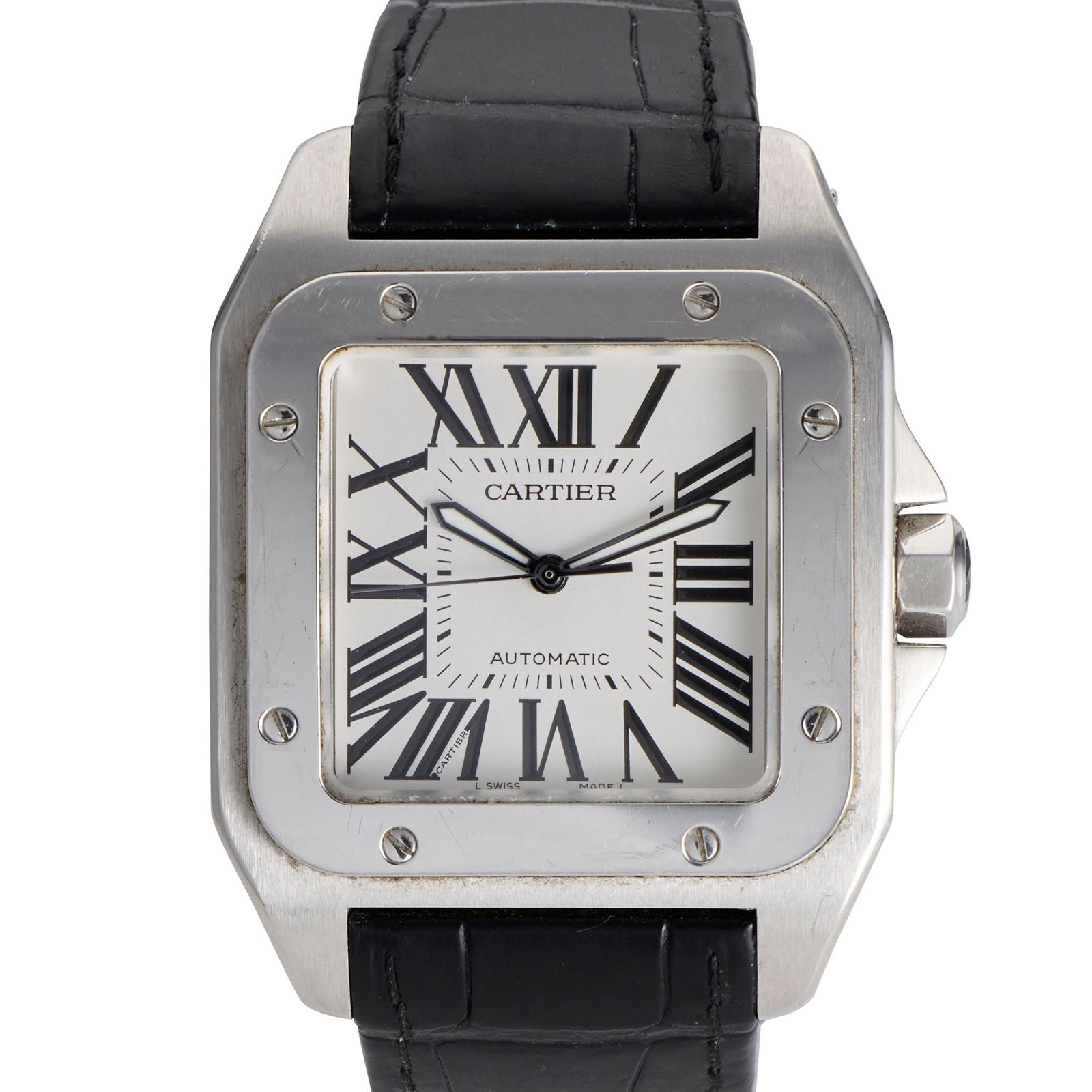 CARTIER Santos 100 XL Ref. 2656, Stainless Steel, White Dial, 2026 (1 of 8)