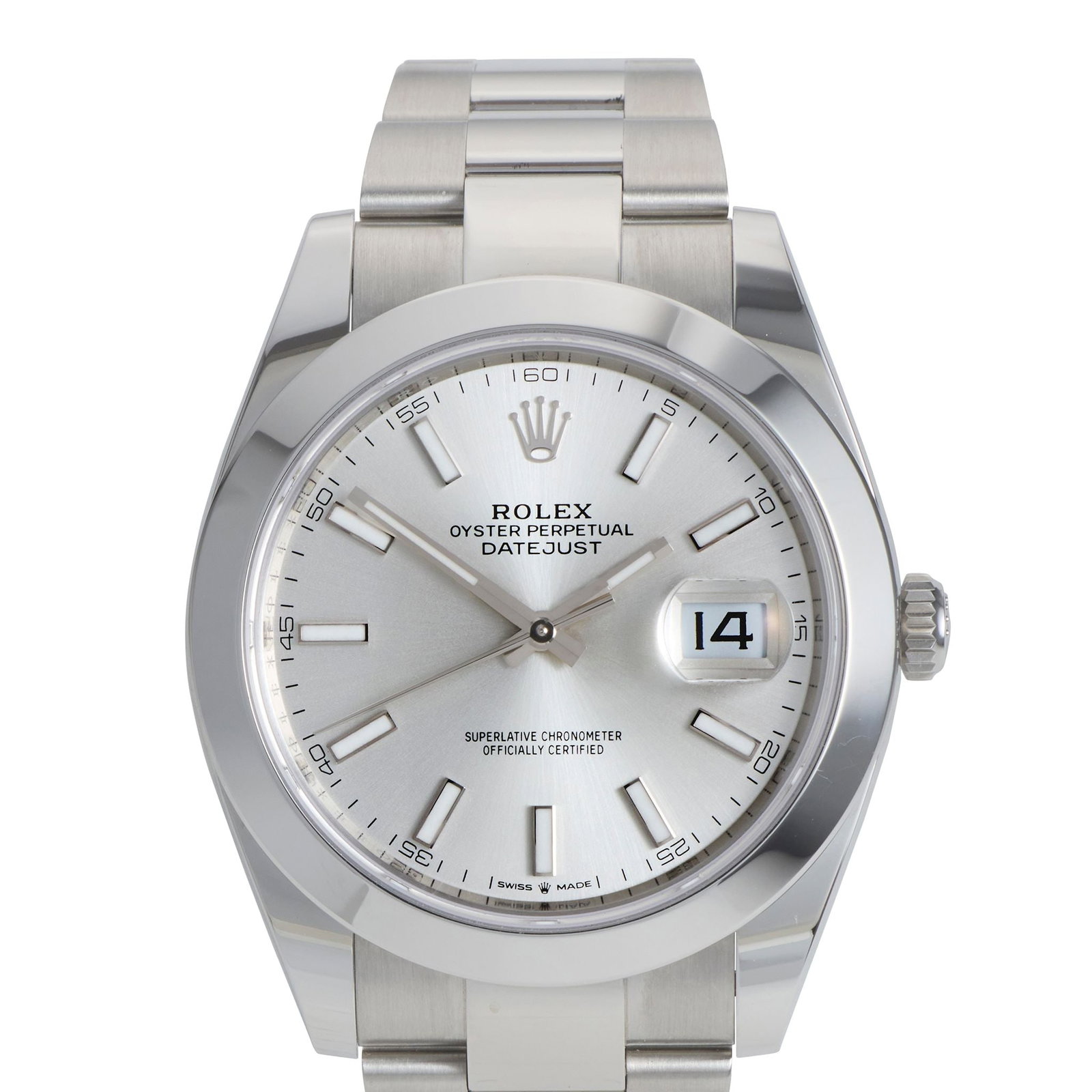 Rolex Datejust 41 126300, Silver Baton Dial, Oystersteel, Full Set, 2026: Heritage The Rolex Datejust is the archetypal watch of the 20th and 21st centuries — a reference that has defined horological elegance since 1945. The Datejust 41, reference 126300, carries that