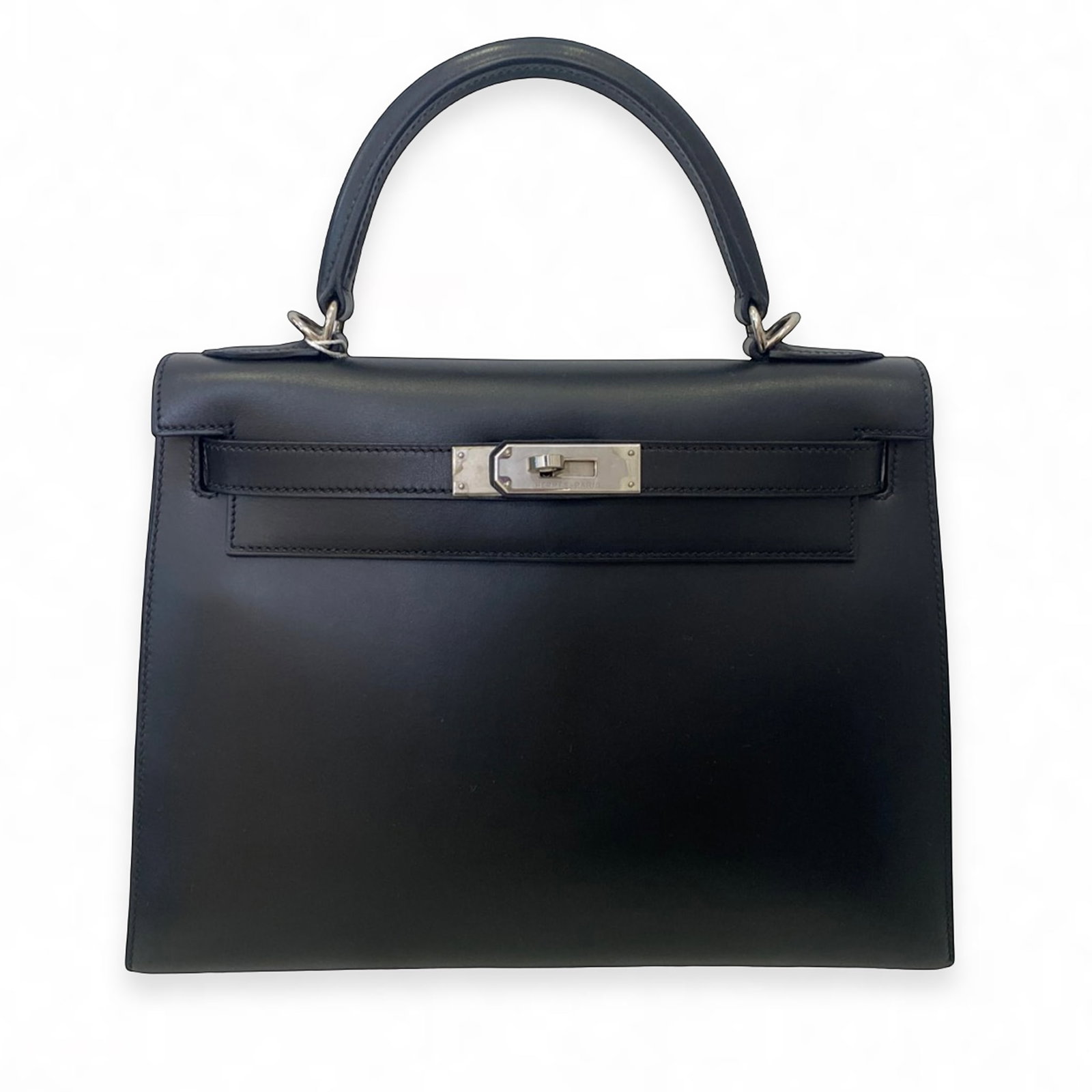 HERMES Kelly 28 Sellier, Noir Box Leather, PHW, Full Set, 2000: Heritage The Hermès Kelly is the most architecturally significant handbag in the history of the house — a structured, precise, and endlessly referenced form that has defined luxury for more than se