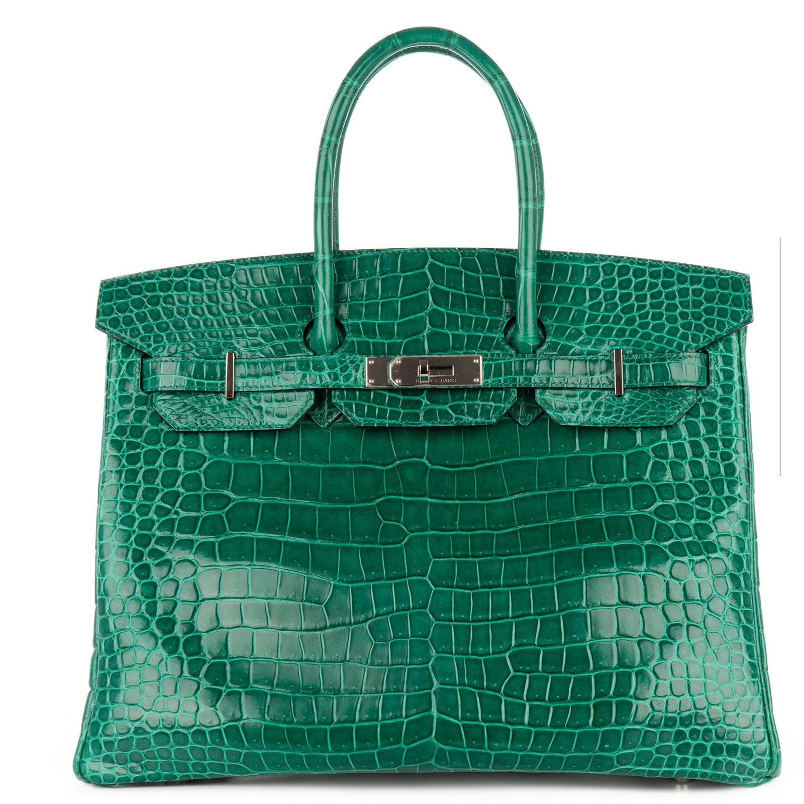 HERMES Birkin 35, Vert Emeraude Shiny Porosus Crocodile, PHW (1 of 11)