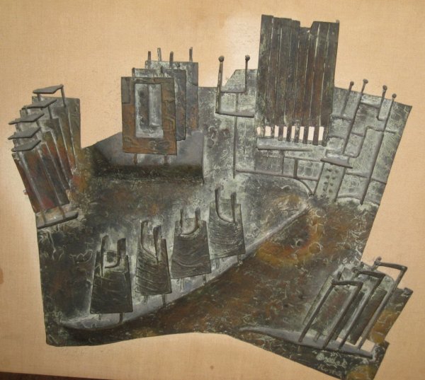 MORRIS BROSE, ROMA, 1962, signed, dated and inscr: MORRIS BROSE, ROMA, 1962, signed, dated and inscribed, bronze relief with brown patina, 17" x 20"