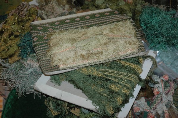A GROUP OF GREEN TRIM, 20th Century, including for: A GROUP OF GREEN TRIM, 20th Century, including forest green, fern green, lime green, emerald green and others.