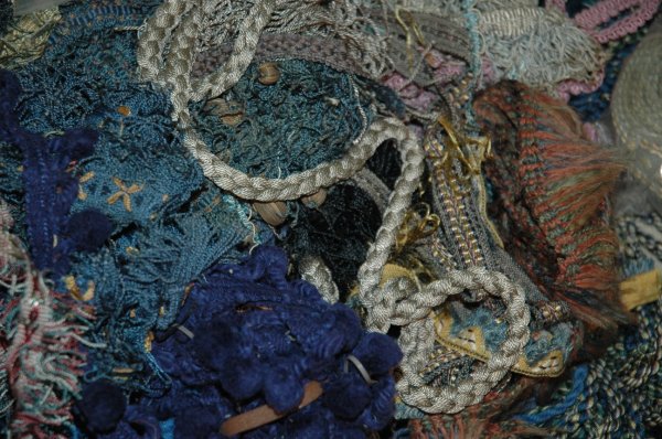 A GROUP OF BLUE TRIM, 20th Century, including fore: A GROUP OF BLUE TRIM, 20th Century, including forest green, fern green, lime green, emerald green and others.