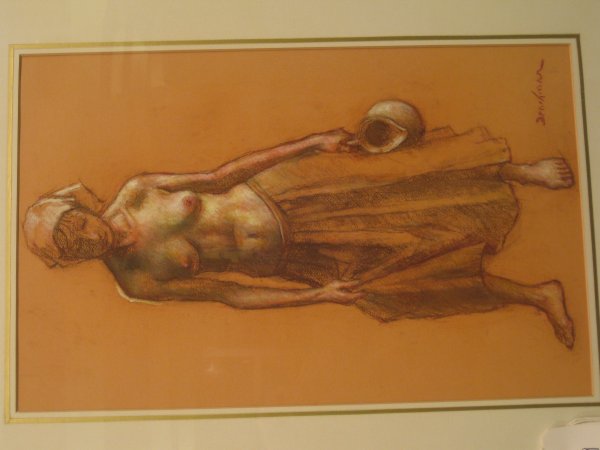 Robert Brackman 1898-1980: Woman with a Pitcher Pastel on paper 25 1/2 x 19 3/4 inches