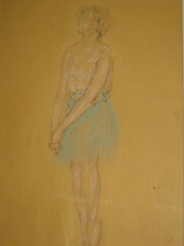 Arnold Friedman 1879-1946: The Dancer Crayon on paper 17 3/4 x 11 1/4 inches