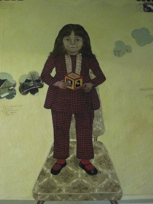 Anthony Green British b. 1939: Airmail Card: Souvenir From Leonia, 1968 Oil on canvas 48 x 40 inches