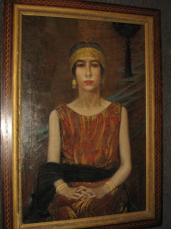 OIL ON CANVAS - PORTRAIT OF SEATED WOMAN, SLL: WAL: OIL ON CANVAS - PORTRAIT OF SEATED WOMAN, SLL: WALTER L. COX, 1923, 34 X 22