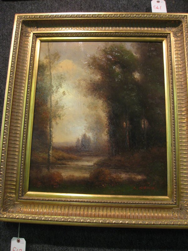 OIL ON CANVAS - RIVER LANDSCAPE, SLR: L. STEPHANO,: OIL ON CANVAS - RIVER LANDSCAPE, SLR: L. STEPHANO, 23 X 19