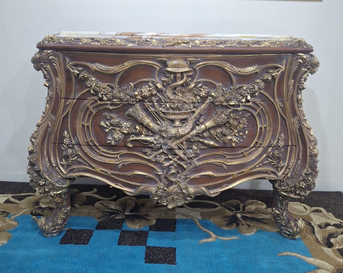 French Louis XV Bombe Commode- Read description (1 of 6)