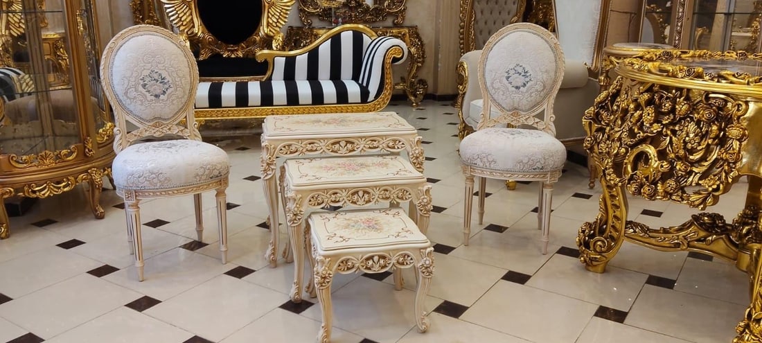 French Louis XVI Nesting Tables with Matching (1 of 3)
