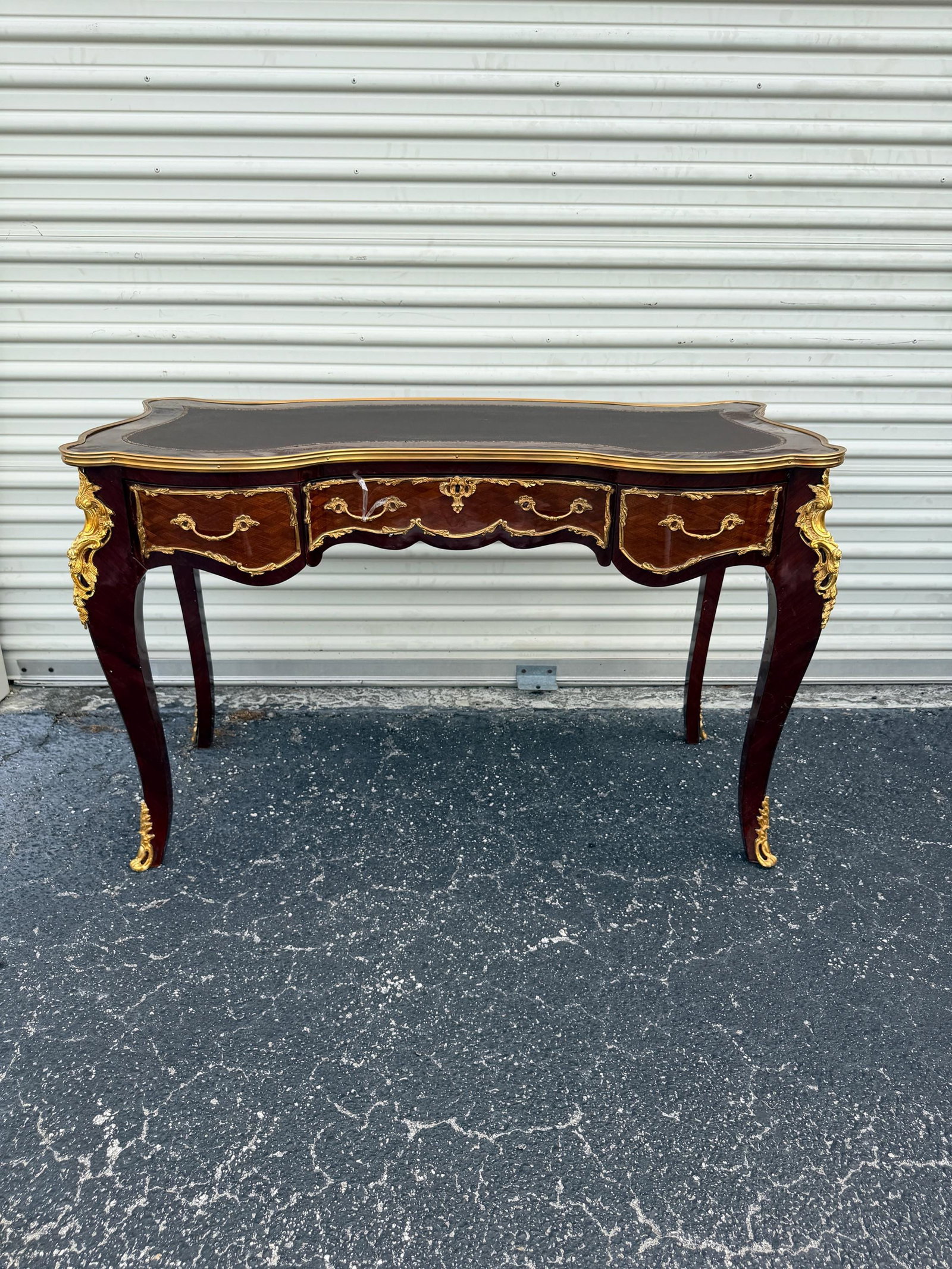 French Louis XV Rococo Bureau Plat Writing (1 of 10)