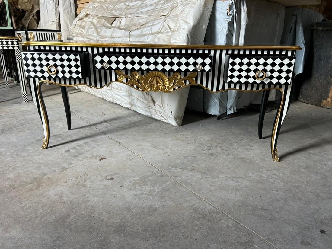 Unique Louis XV Courtly checkered Handmade 3 (1 of 5)