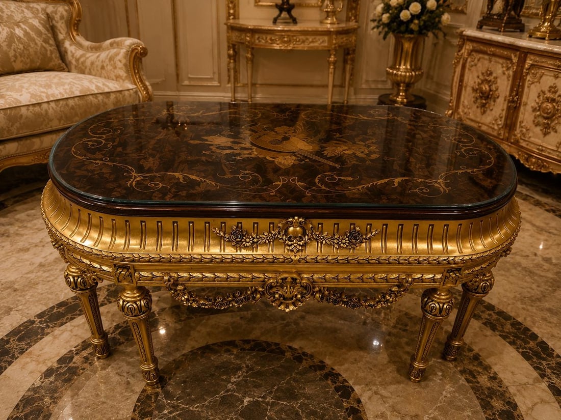 French Louis XVI Marquetry Empire Revival oval: Dimensions: 74.8" W 39.4" D 34.6" H COMING SOON - RESERVE NOW ONE & ONLY ONE AVAILABLE Reserve this handcrafted masterpiece before it arrives. Limited availability. Bring the elegance of a French chat
