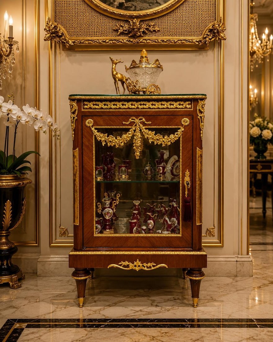 Louis XVI Mahogany Vitrine Cabinet | French (1 of 5)