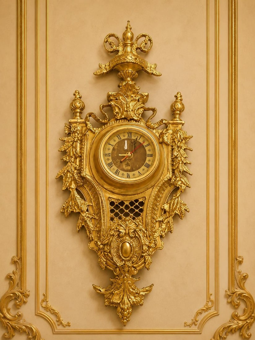Baroque Hanging Clock | Ornate Gold Clock: COMING SOON - RESERVE NOW & SAVE UP TO 50% Take advantage of our upcoming shipment and enjoy substantial savings through consolidated shipping. Reserve now to secure special pricing before inventory a