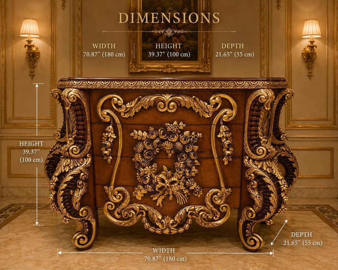 Louis XV Hand-Carved Baroque Chest of Drawers: COMING SOON Reserve now from our upcoming shipment and enjoy significant savings on shipping costs. A true masterpiece of craftsmanship and opulence, designed for those who appreciate extraordinary fu