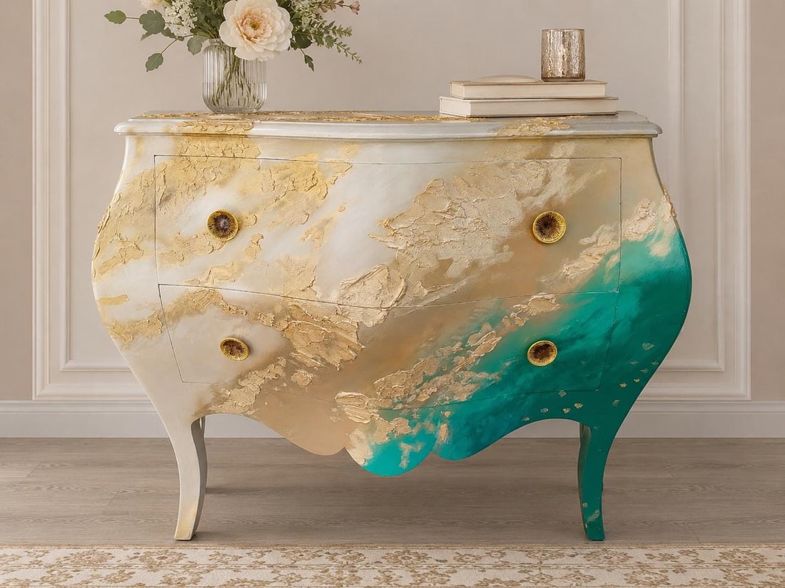Artistic Hand-Painted Louis XV Commode (1 of 6)