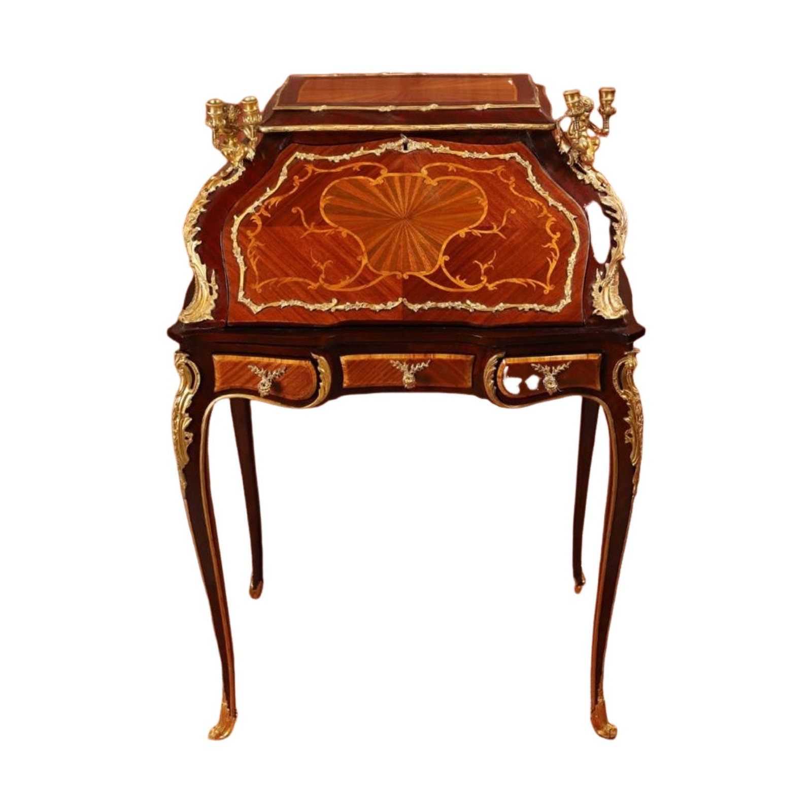 French Louis XV-Style Gilt Bronze Mahogany and (1 of 5)