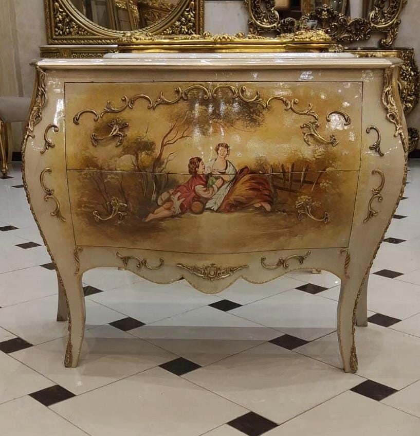 Louis XV Hand-Painted French Rococo Commode (1 of 6)