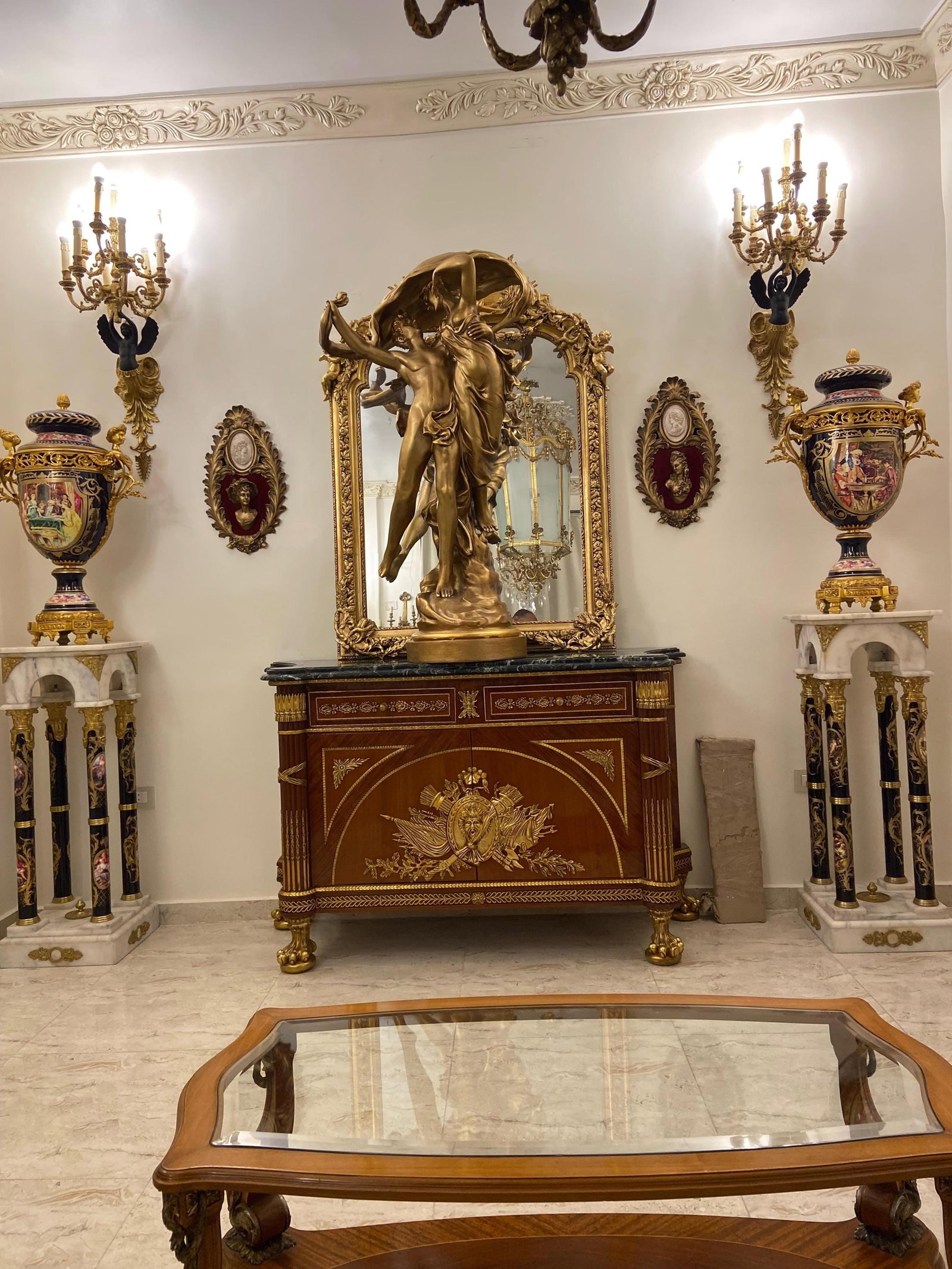 French Empire Style Ormolu-Mounted Commode with - 4