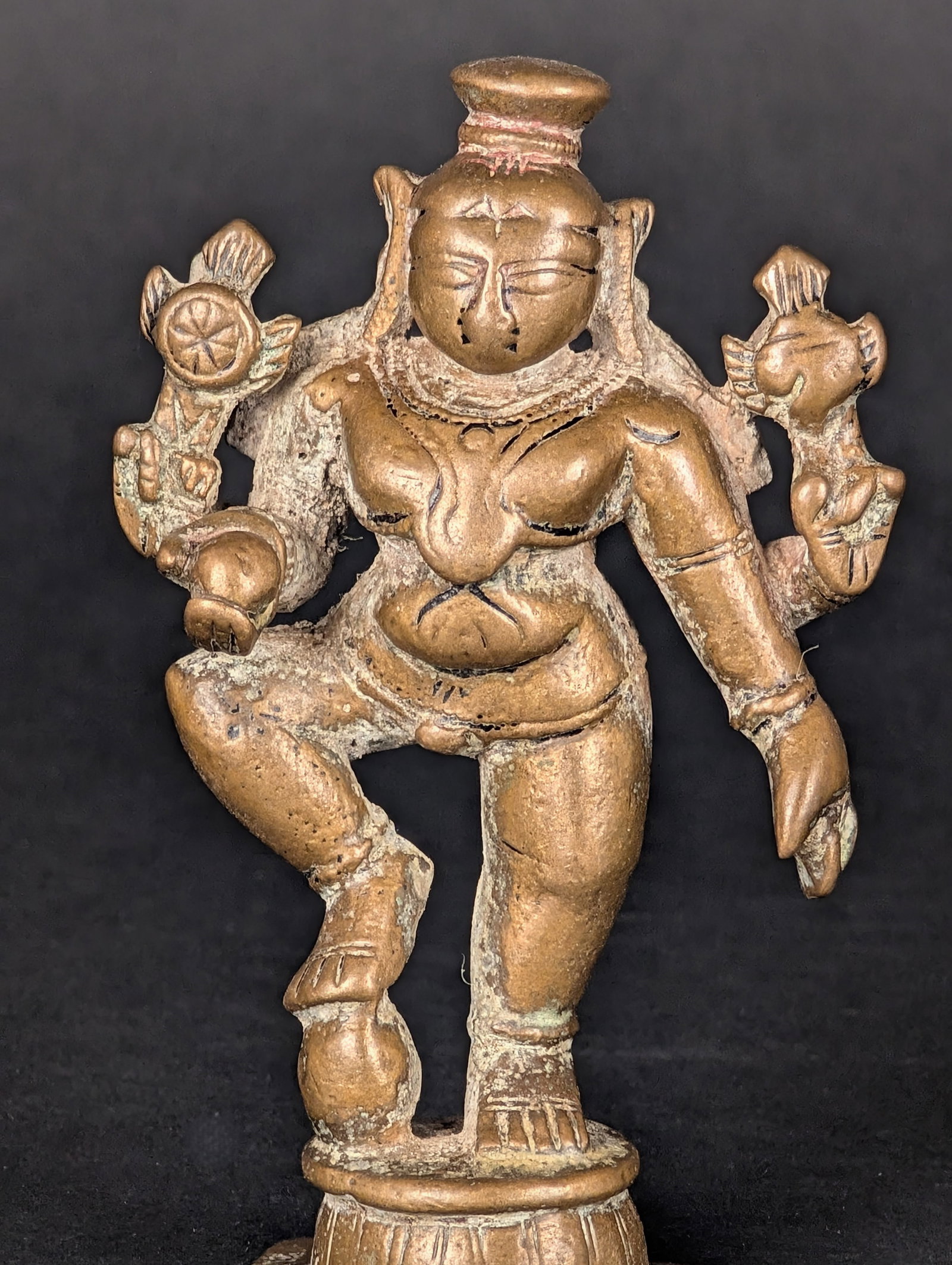 Four armed standing Krishna - 2