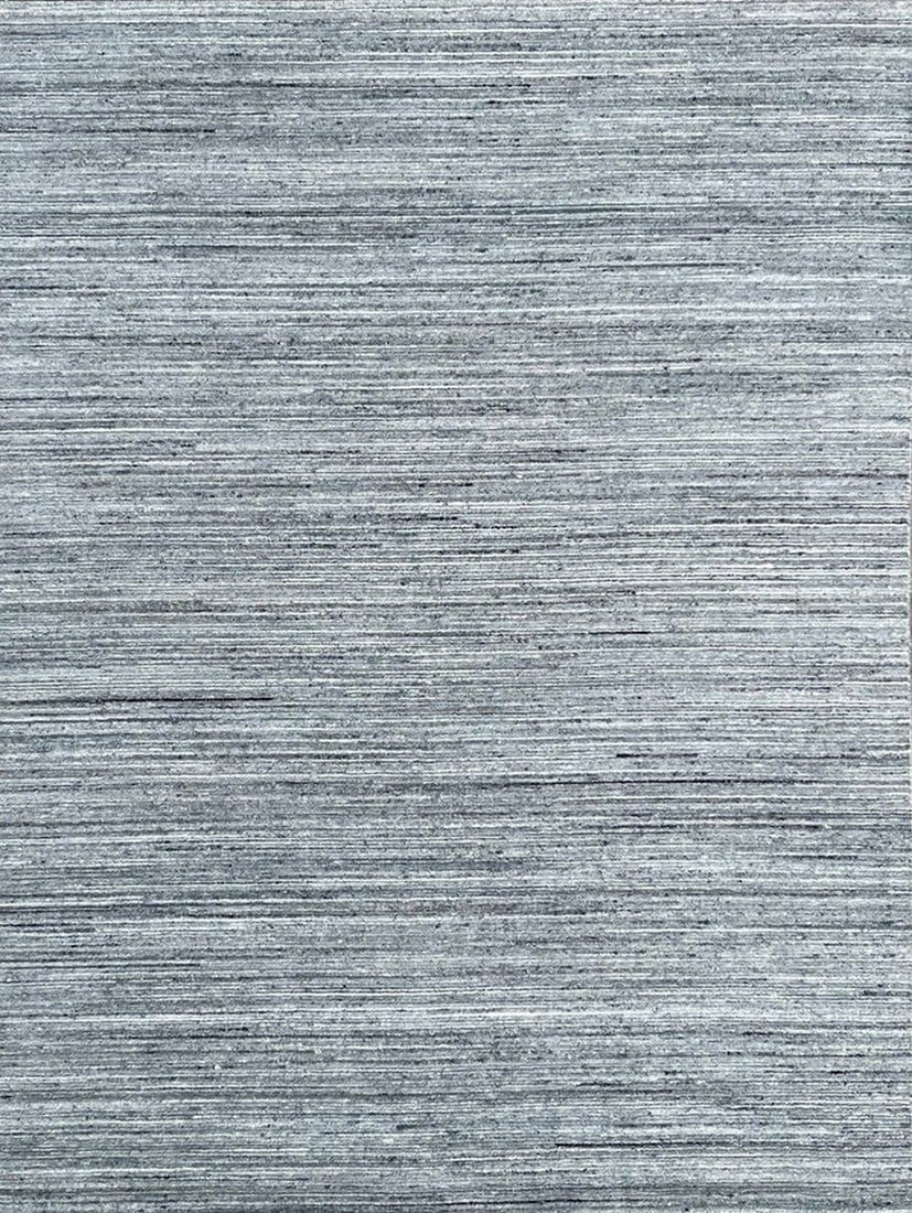 Lori Baft Solid Color Hand-Knotted Wool Rug 8'x10': Lori Baft Solid Color area rug, hand-knotted in wool, in natural gray tones, brand new, approximately 8' x 10' (96 x 120 inches, 0.5-inch pile), a versatile 8x10 size. Lori Baft rugs offer the soft, s
