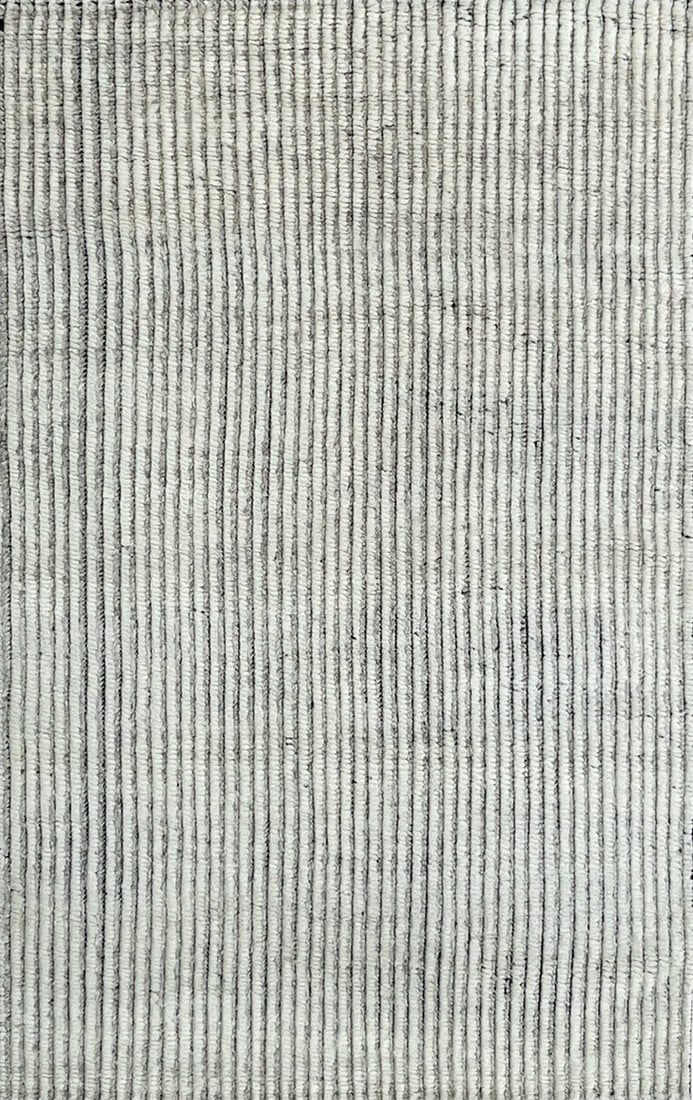 Contemporary Hand-Knotted Wool Rug 10' x 14', Ivory: Contemporary area rug, hand-knotted in wool, in ivory tones, brand new, approximately 10' x 14' (120 x 168 inches, 0.5-inch pile), a room-anchoring 10x14 size. Made in India and sold by Eastern Orient