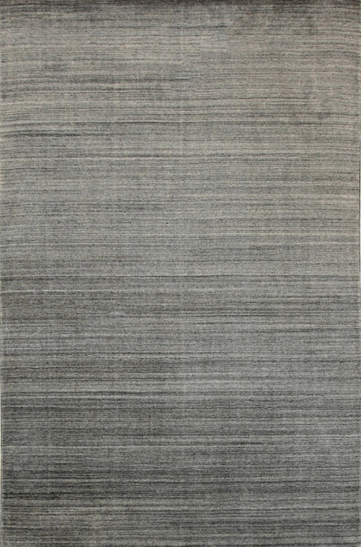 Loom Urban Wool & Viscose Area Rug 8'3 x 9'10, Silver: Loom Urban area rug, handloomed in wool & viscose, in silver tones, brand new, approximately 8'3 x 9'10 (96 x 120 inches, 0.5-inch pile), a versatile 8x10 size. A delicate dance of light and shadow un