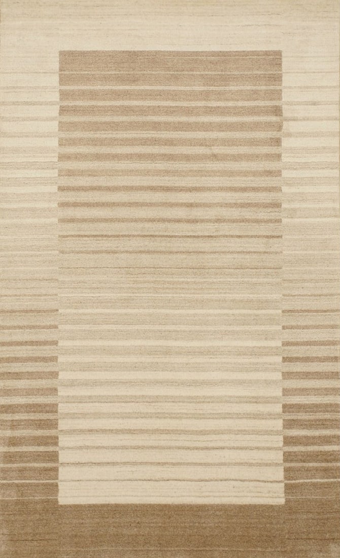 Urban Handmade Wool & Viscose Area Rug 9' x 12', Ivory: Urban area rug, handmade in wool & viscose, in ivory tones, brand new, approximately 9' x 12' (108 x 144 inches, 0.5-inch pile), a room-anchoring 9x12 size. Made in India and sold by Eastern Oriental 